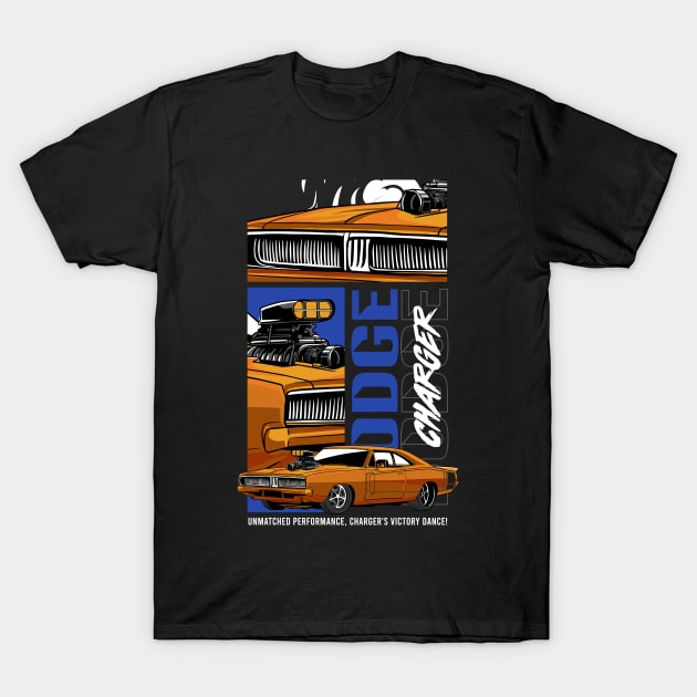 Charger SRT Classic Car T-Shirt by milatees